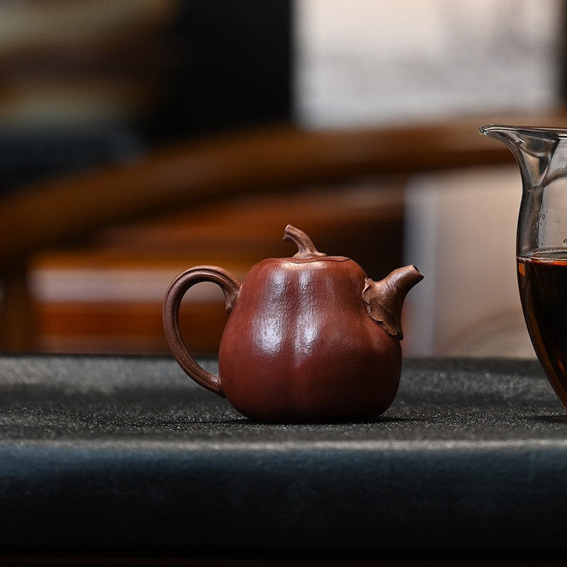 3.4oz Handmade Tea Pot Real Yixing Zisha Master Pot Bionic-style Miniature China