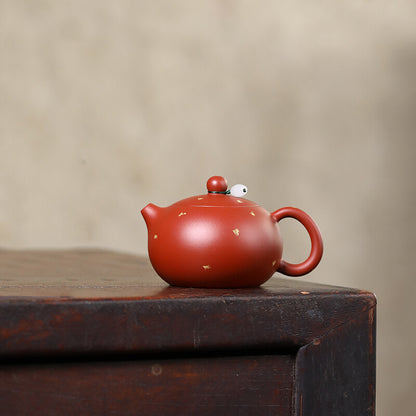 Full Handmade Xishi Pot Marked Real Yixing Zisha Dahongpao Clay Master Tea Pot