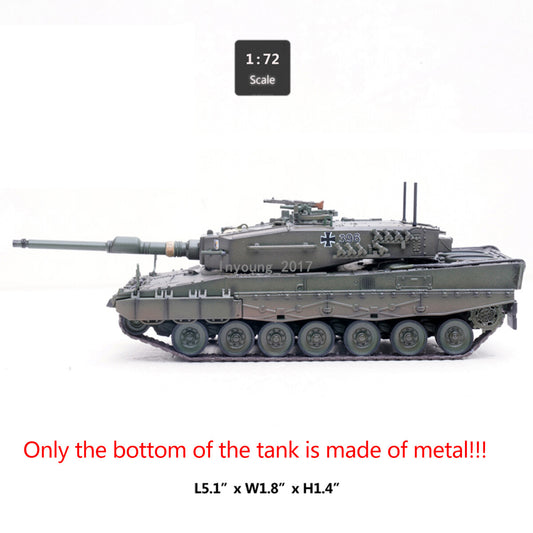 1:72 Leopard 2A4 Battle Tank Model Diecast Military Toy Tank for Boys Gifts Kids