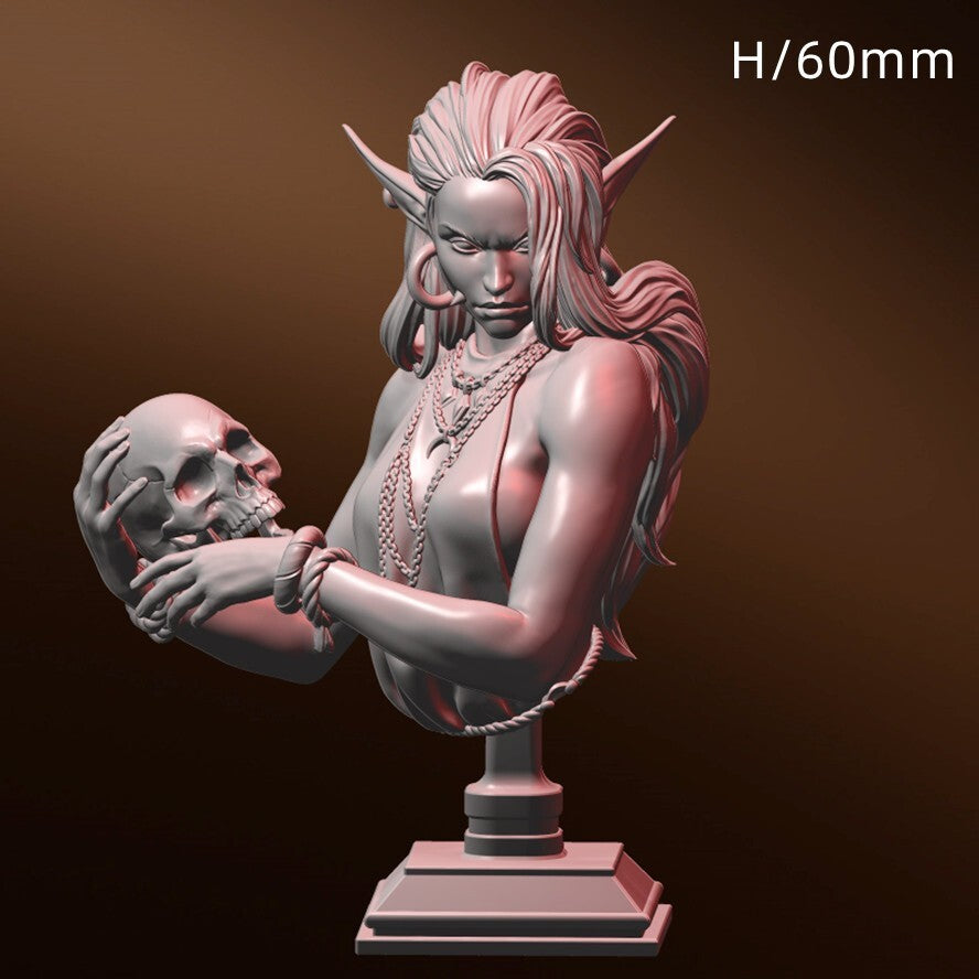 60mm resin figures bust model Vampire Queen Unassembled Unpainted