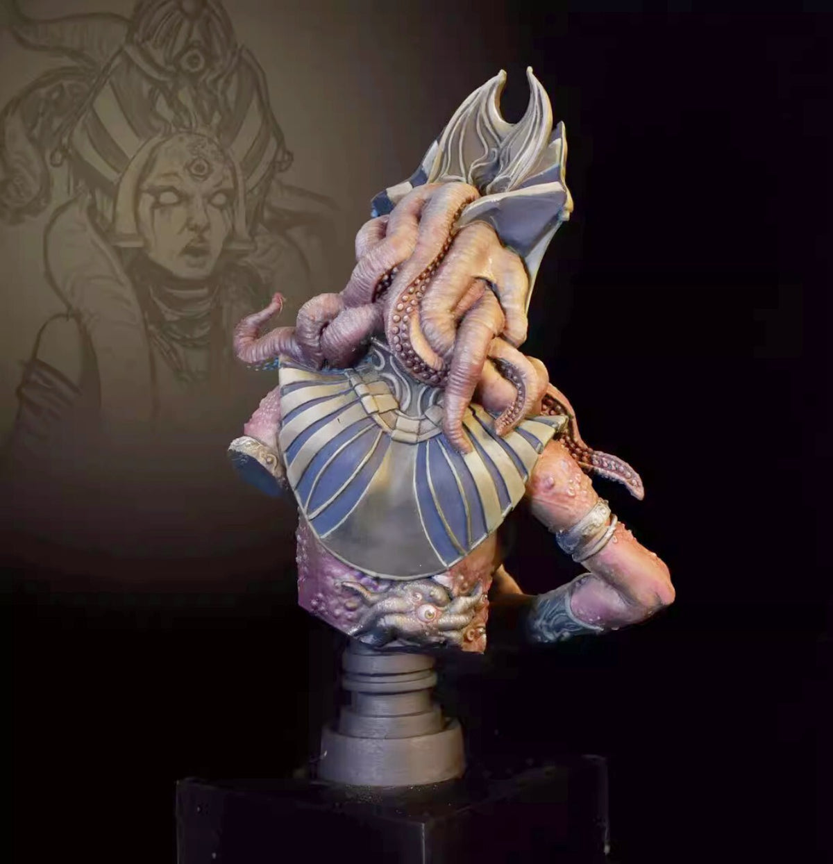 1/12 resin bust figures model Fantasy Octopus Queen Bust unassembled Unpainted