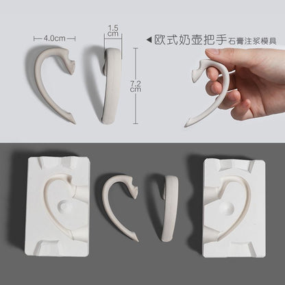 Pottery Tools Ceramics Plaster Gypsum Moulds DIY Clay Coffee Cups Handle Shapers