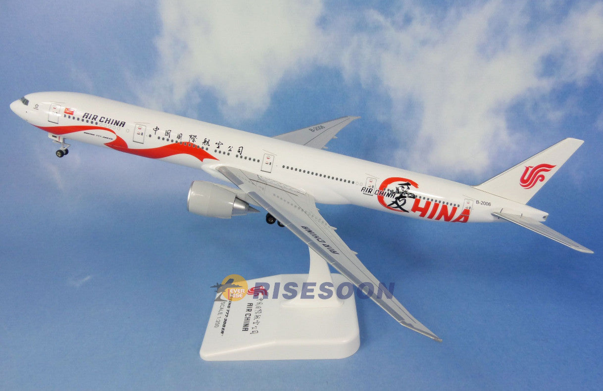 1:200 37CM RISESOON AIR CHINA BOEING 777-300ER Airplane ABS Plastic Plane Model