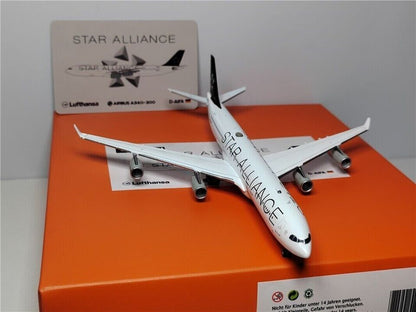 1:400 JC Wings Lufthansa STAR ALLIANCE AIRBUS A340-300 Airplane Diecast Model