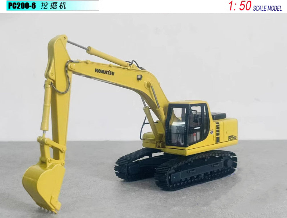 1:50 KOMATSU PC200-6 Excavator Construction Machine Equipment Diecast Model