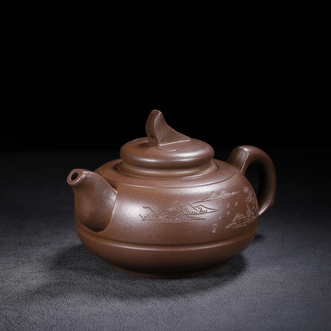 Chinese Yixing Zisha Clay Handmade Exquisite Teapot（一帆风顺 底款：高海庚）