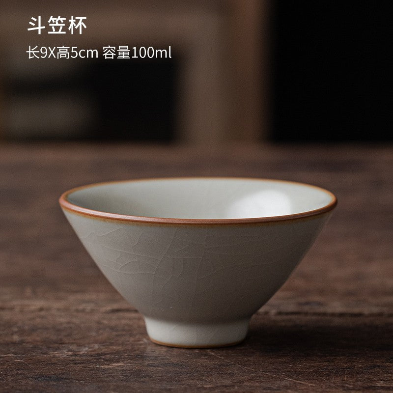 1pc Ru Kiln Master Cup Single Cup Dedicated Ceramic Tea Cup
