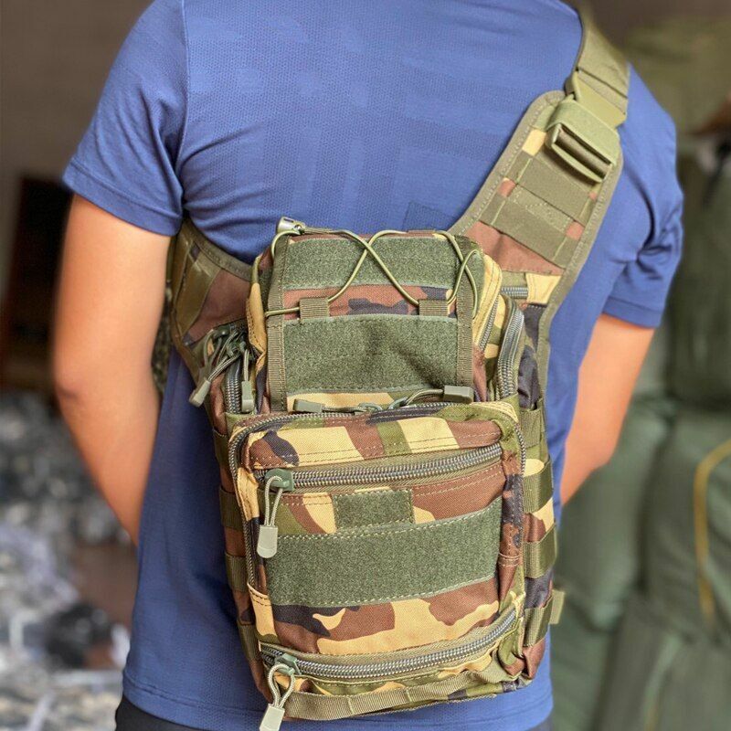 Large Military Sling Backpack Tactical Shoulder Bag Waterproof Outdoor Camping