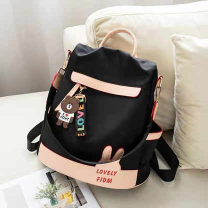 Women Backpack Canvas Teenage Bags Candy Color School Bag Outdoor Travel College