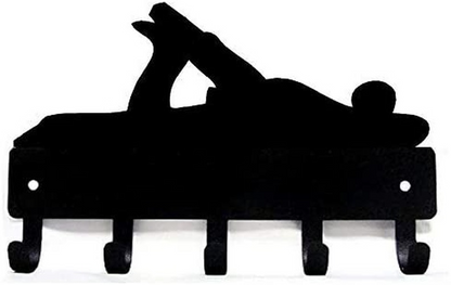 Carpenter Plane Metal Key Rack - 6 Inch Wide/9 Inch Wide Metal Wall Art