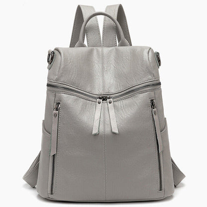 100% Genuine Leather Women's Backpack Travel Bag School Rucksack Crossbody Bag