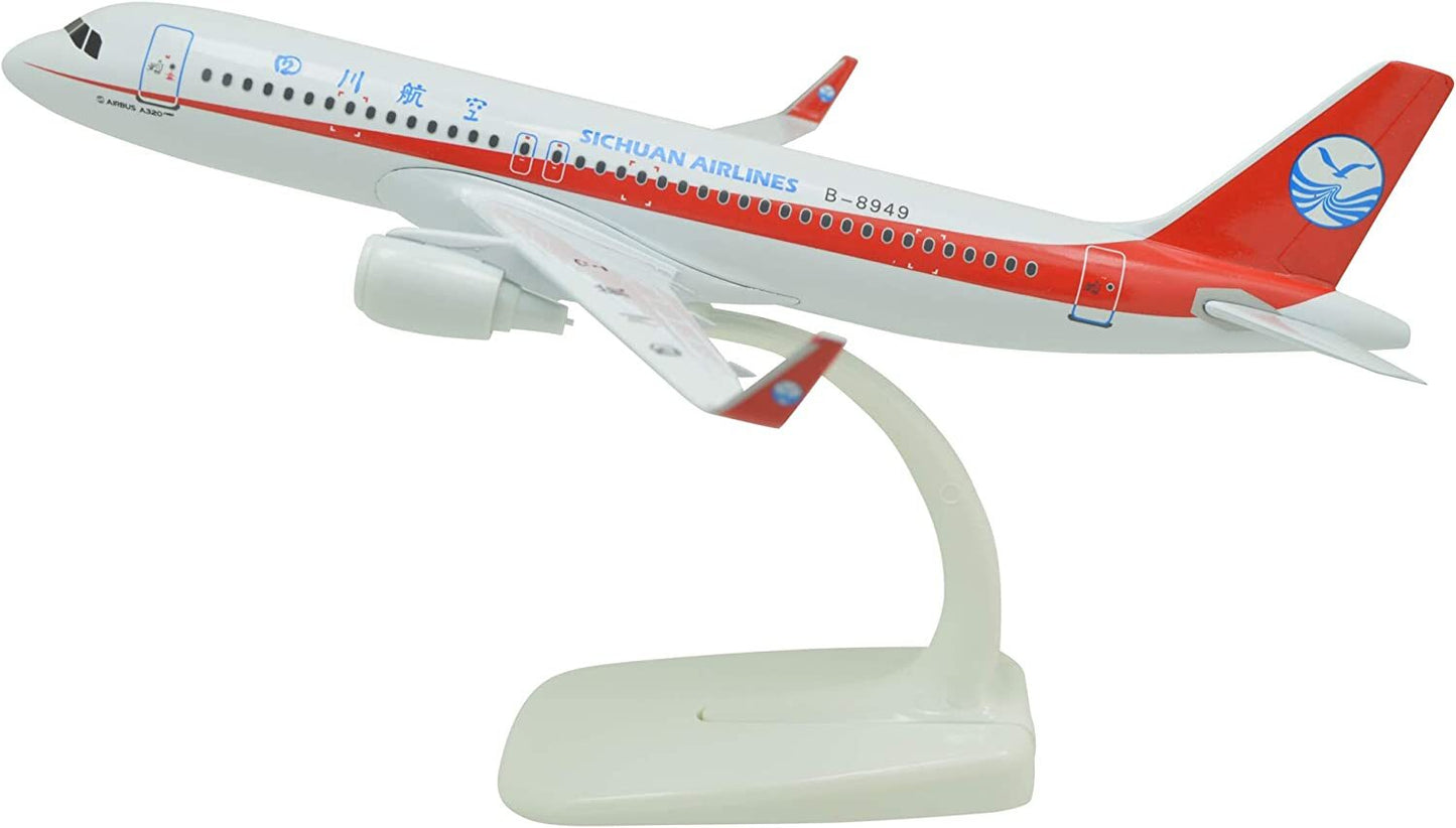 1:400 20cm Airbus A320 China Sichuan Airlines Metal Airplane Model Plane Toy