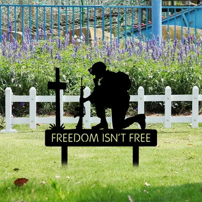 Freedom Is Not Free Yard Stakes Military Gifts Soldiers Iron Memorial Stakes