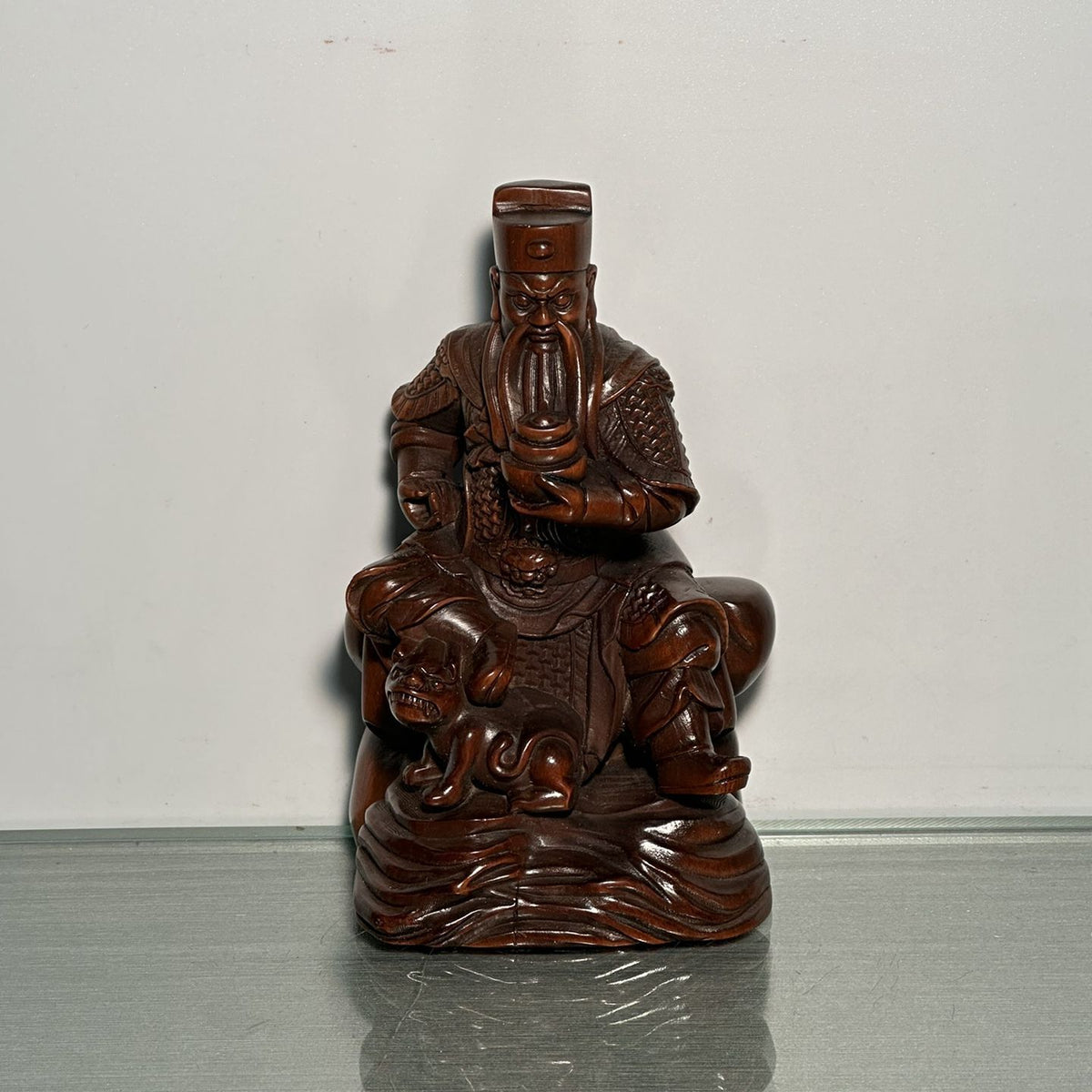 Antique Chinese Boxwood Carved Figure Figurines Home Decor Statue Sculptures Art