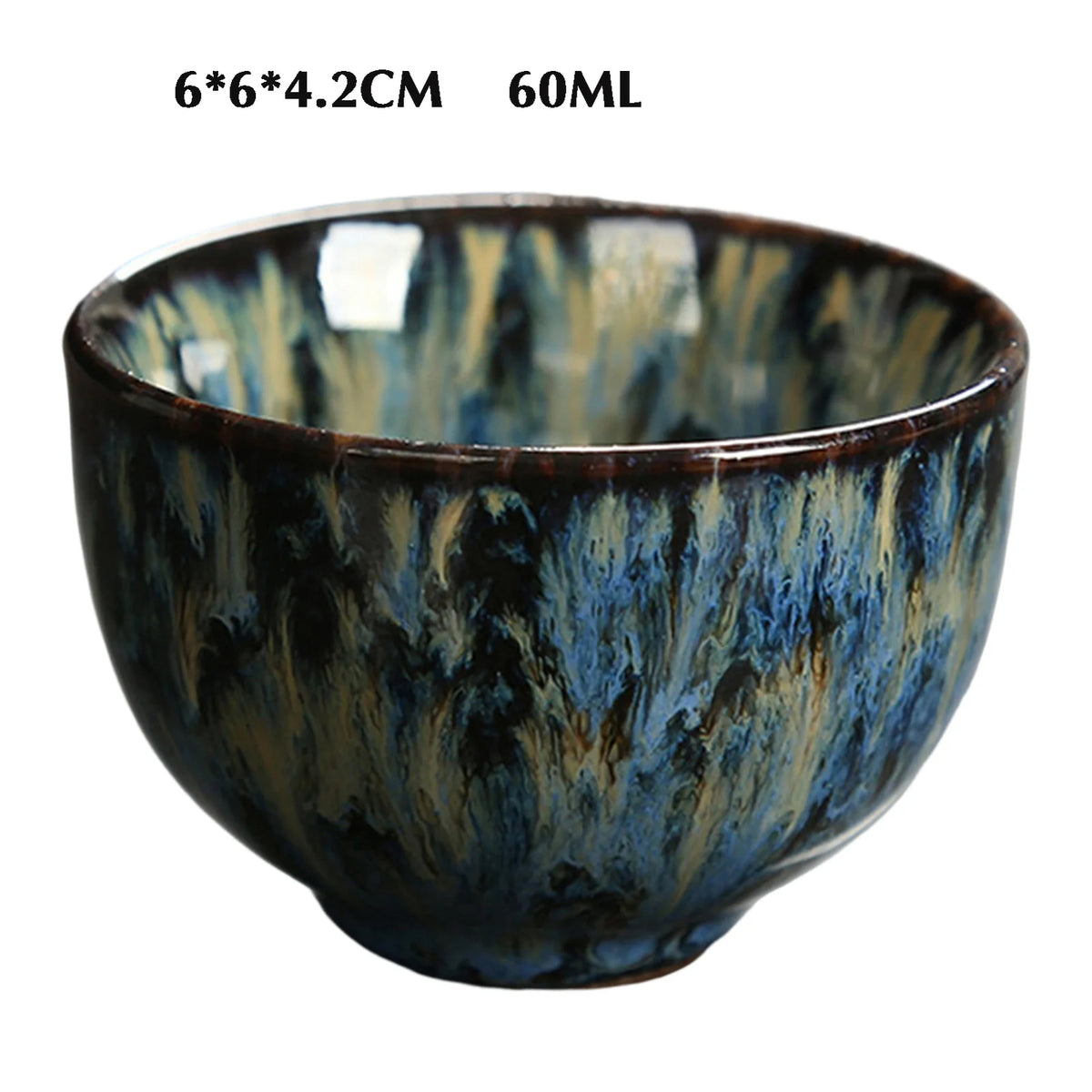 60ml Ceramic Tea Cup Espresso Coffee Colorful Chinese Ceramic Beer Hot Drinks