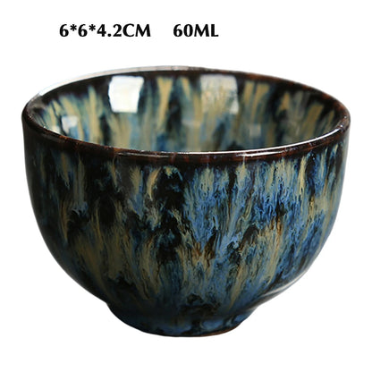 60ml Ceramic Tea Cup Espresso Coffee Colorful Chinese Ceramic Beer Hot Drinks