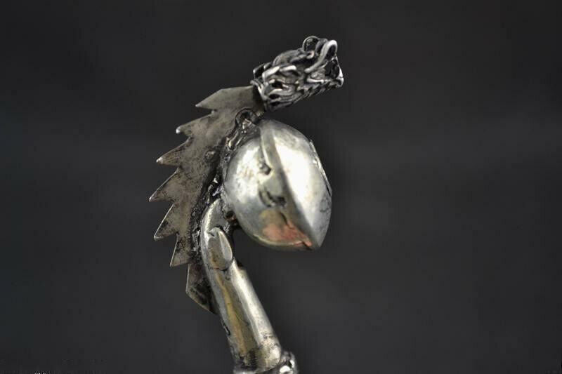 Old Chinese tibet silver Hand-Carving Dragon Smoking Tool
