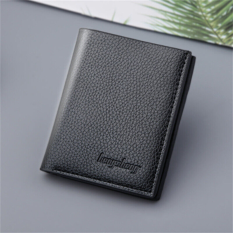 Men's Short Vertical Wallet Bank Card Package Purse ID Card Bag Holder Purses