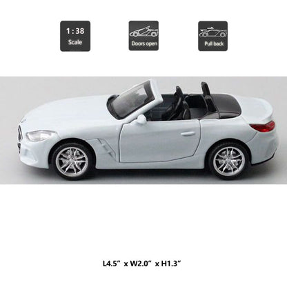 1/38 BMW Z4 M40i Model Car Diecast Toy Vehicle Boys Toys Kids Gifts Doors Open