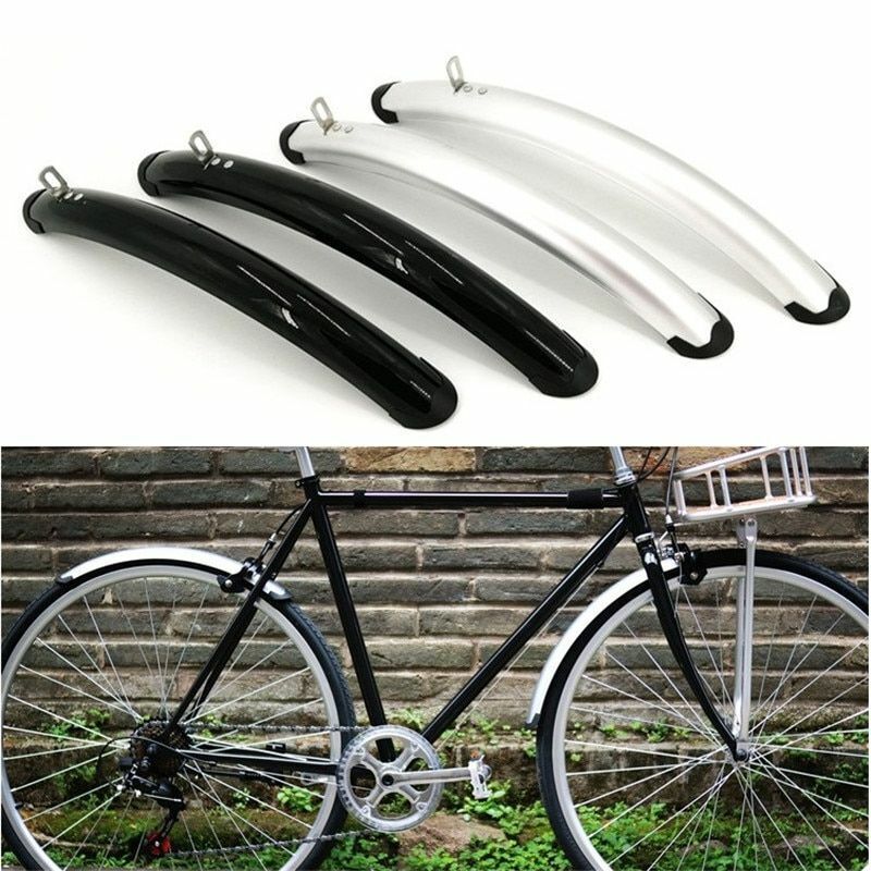 Bicycle Front Rear Fender 700C Road Bike Retro Fixed Gear Parts Aluminum Plastic