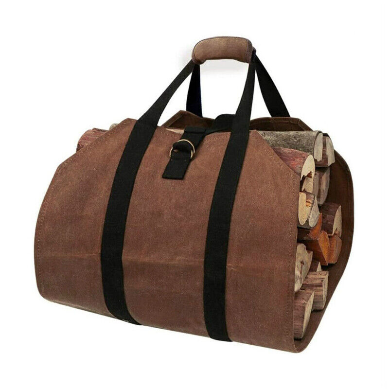 Canvas Heavy Duty Canvas Firewood Handling Tote Bag Firewood Storage Bag NEW