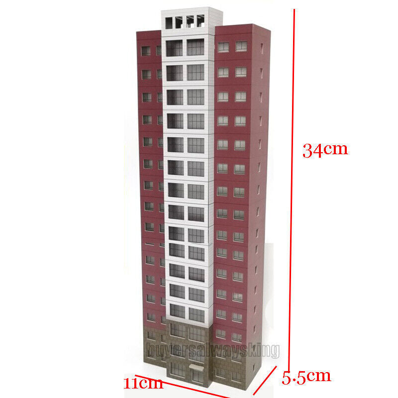 1/150 Scale Buildings Train Railway Modern Tall Residential 16th Floor House