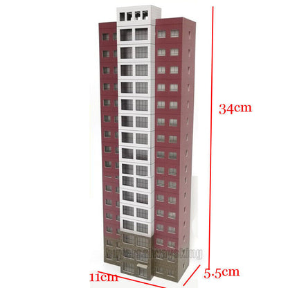 1/150 Scale Buildings Train Railway Modern Tall Residential 16th Floor House