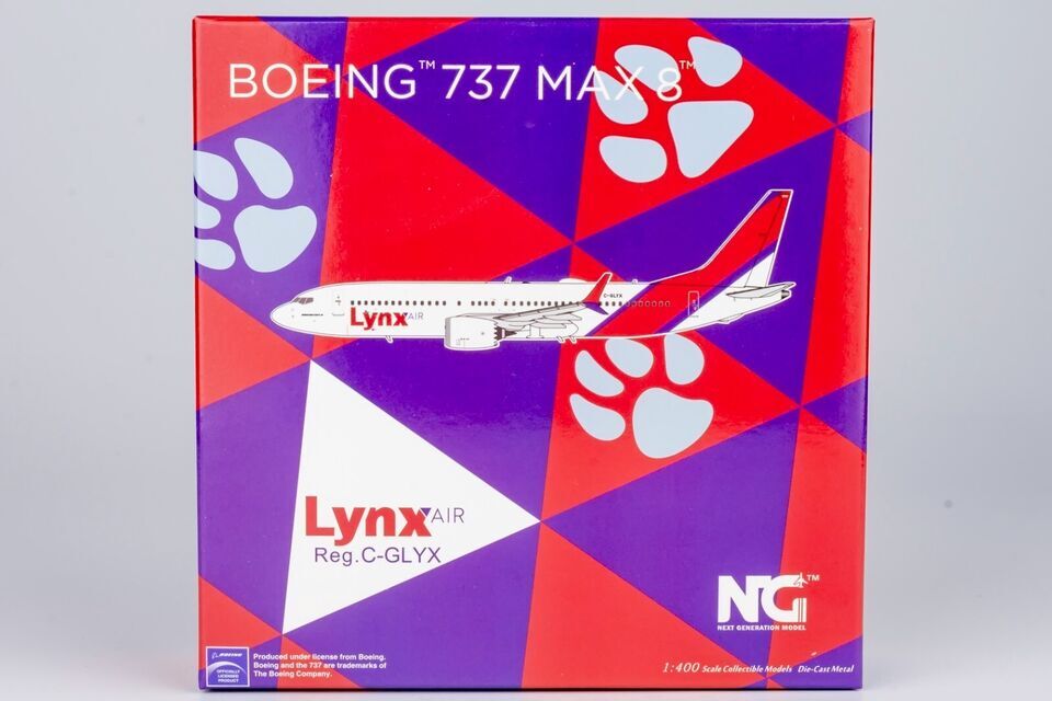 1:400 NG Model Lynx Air BOEING 737-800 Passenger Airplane Diecast Aircraft Model