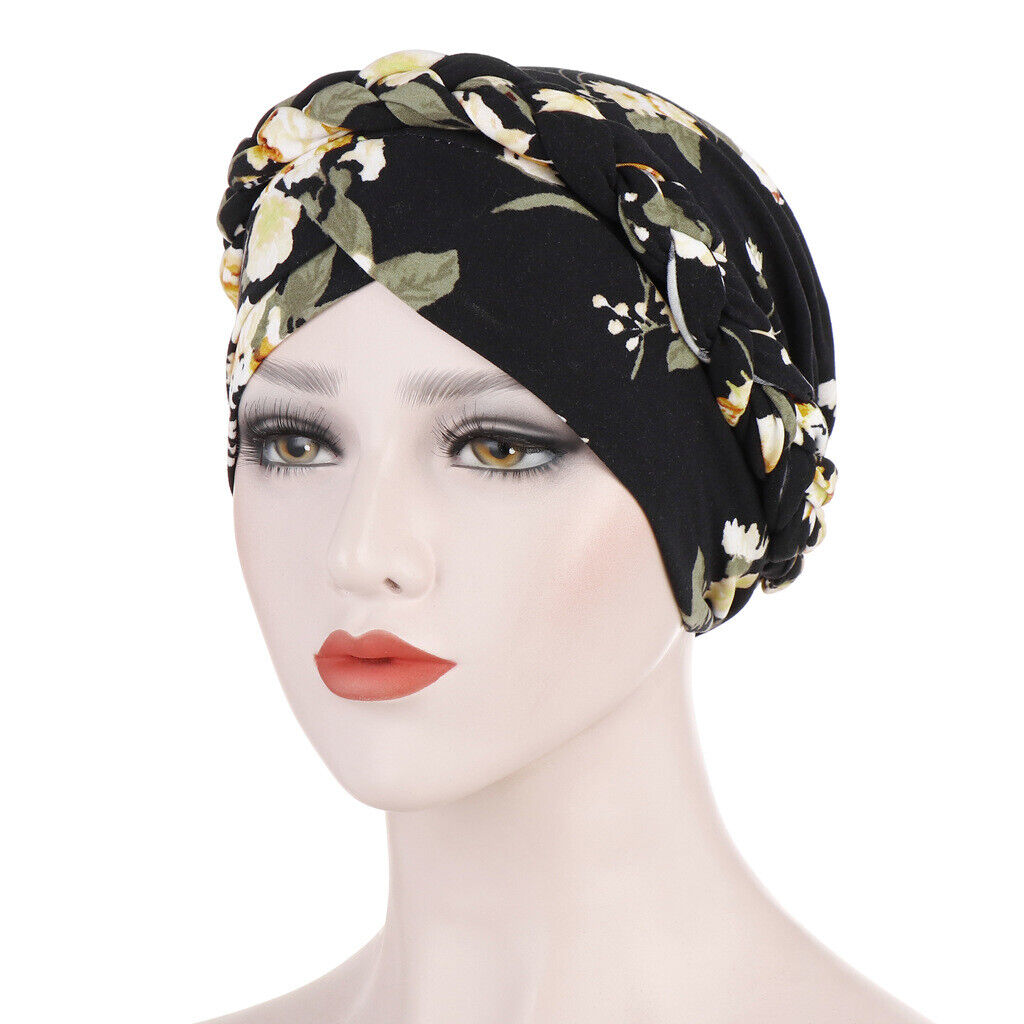 Braid Chemotherapy Hat Short Braided Muslim Turban Scarf Islamic Scarf Cap Soft