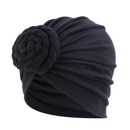 Turban Hat Twist Braid Turban Hat Pan Flower Turban Hat Baotou Hat Ethnic Hat
