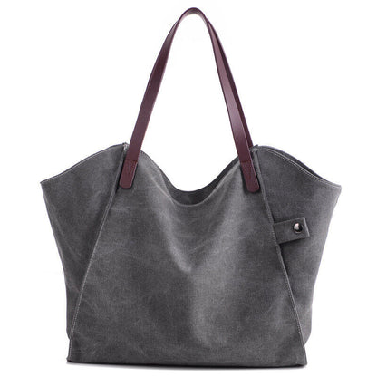 CELELA Women Canvas Extra Large Shoulder Handbag Bag For Shopping Travel