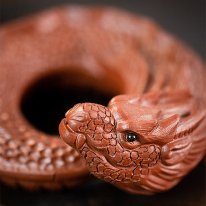 Creative Tea Pet Dragon Carved Handmade Artware Holder For Lid Of Pot Ornaments