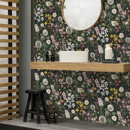 Floral Peel and Stick Wallpaper Floral Leaf Contact Paper 16.9Inch X 118.1Inch B