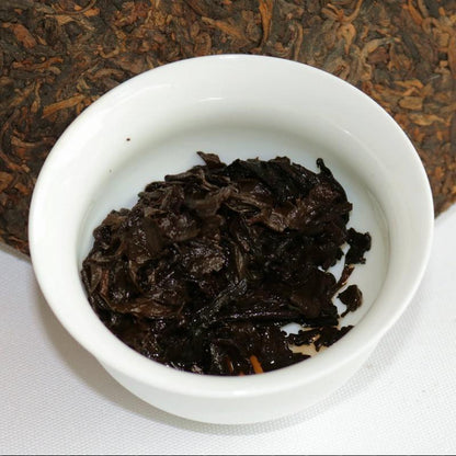 357g Ripe Puer Tea Menghai "Hekai Aged Tea" High Mountain Handamade Shu Puerh
