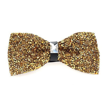 Men Bowtie Diamond Luxury Crystal Gem Tie Fashion Wedding Party Neckwear Banquet