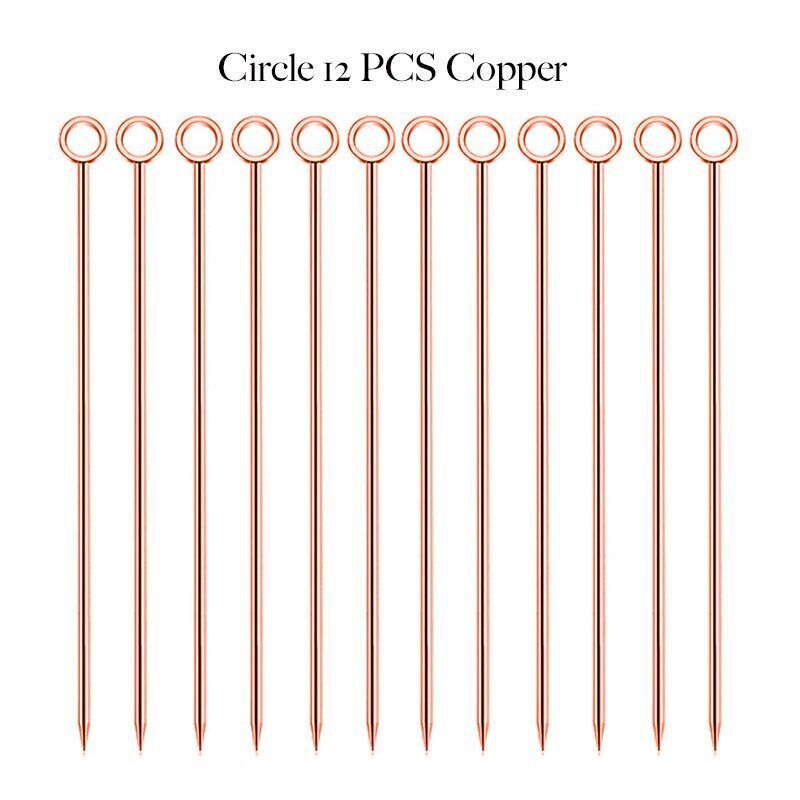 Cocktail Picks Fruit Sticks Bar Tool Drink Stirring Martini Accessory 11cm Metal