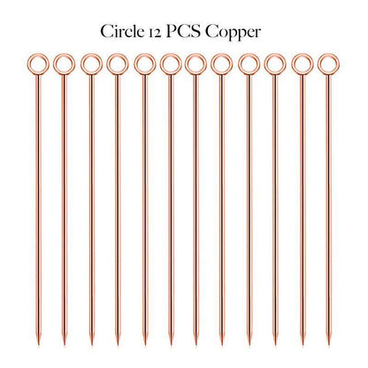 Cocktail Picks Fruit Sticks Bar Tool Drink Stirring Martini Accessory 11cm Metal