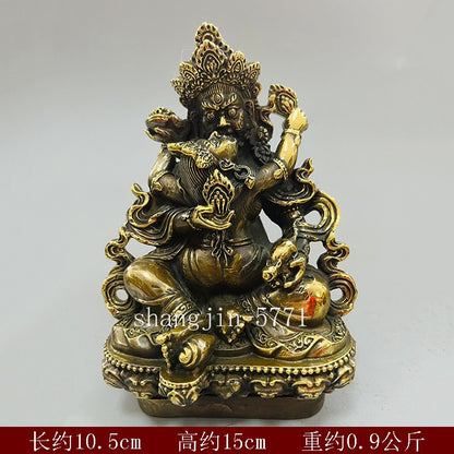 6" Brass Make Love Buddha Statue SexLover Sculpture Happy Mandkesvara Yab-Yum