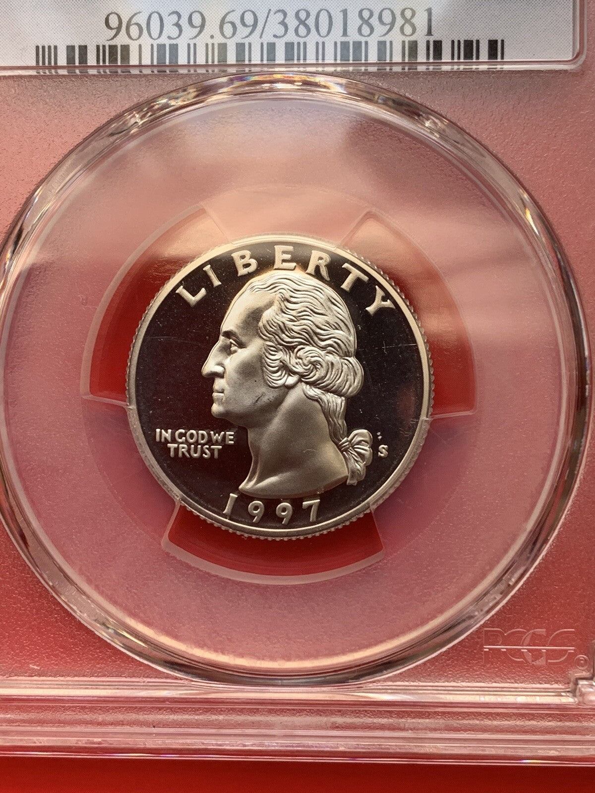 1997 S Proof Washington Quarter USA Silver Coin PCGS PR69DCAM 25C GEM Money