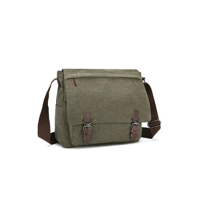 Canvas Laptop Shoulder Bag Men Crossbody Bags School Bookbag