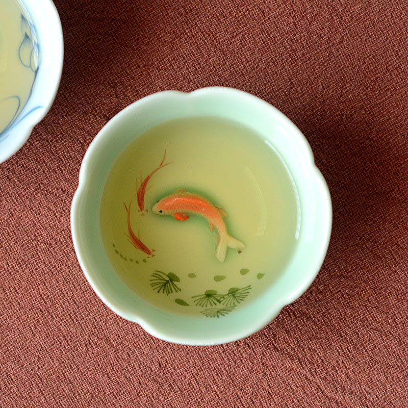 Chinese Tea Cup Handpainted Flower Ceramic Master Cup 80ml Kung Fu Tea Cups New
