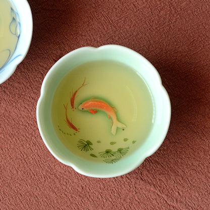 Chinese Tea Cup Handpainted Flower Ceramic Master Cup 80ml Kung Fu Tea Cups New