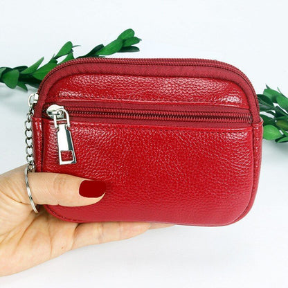 Women Wallet Leather Purse Card Holder Coin Clutch Zipper Keychain Bag 14*4*11CM