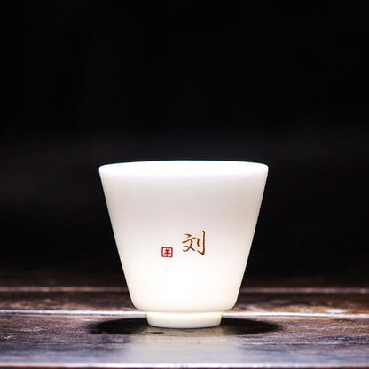 1PC Handle Master Cup The Hundred Family Surnames Customized Engraved Tea Cup