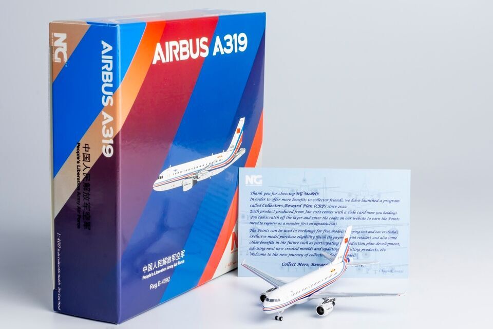 1:400 NG Model PLAAF AIRBUS A319 Passenger Plane Airplane Diecast Aircraft Model