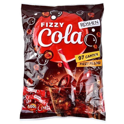 500g Effervescent Cola Sour Pop Candy Sweet Snacks ROSHEN Soda Flavored