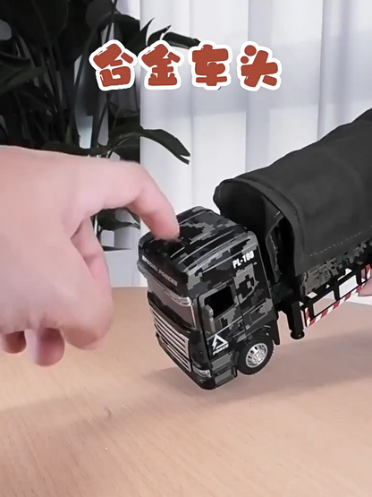 Military Tactical Armored Truck Diecast Model Car Transport Vehicle Toy Gift Kid