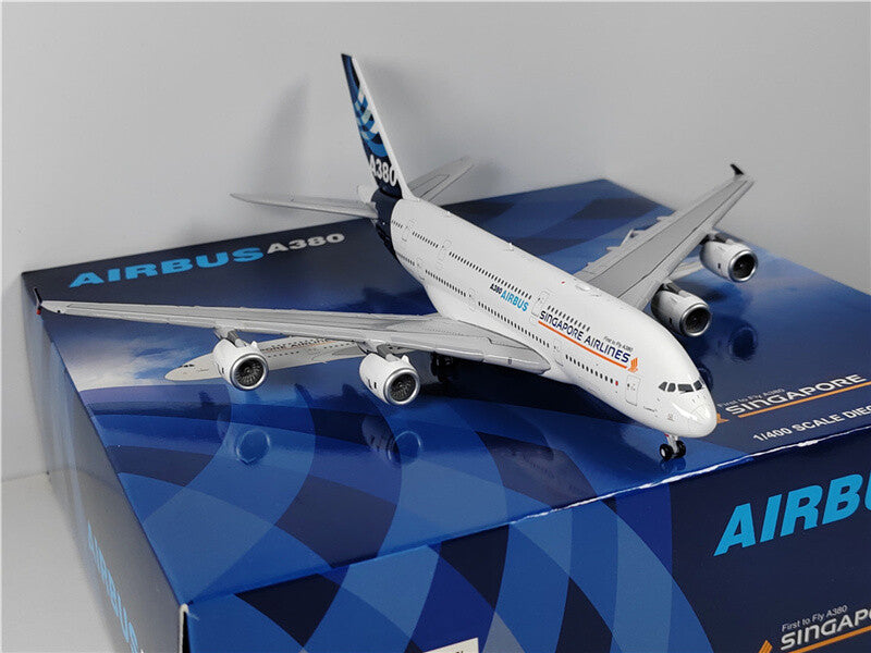 JC Wings Singapore Airlines FOR AIRBUS A380 F-WWOW 1:400 Plane Pre-built Model
