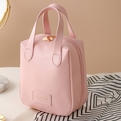 Handbag Travel Cosmetic Bag Square Pillow Bag Storage Bag Makeup Bag Wash Bag PU