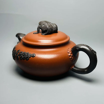 Vintage Chinese Yixing Purple Clay Teapot Zisha Ceremony Ceramic Toad Teaware